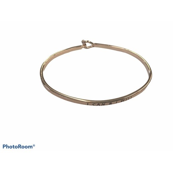 Gold Tone Bracelet I Can - Picture 1 of 3